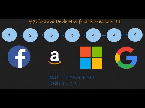 Remove Duplicates from Sorted List II - Two Pointers - Leetcode 82 - Python and Java
