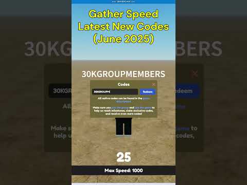 All NEW Gather Speed Codes June 2025 #roblox #robloxcodes #robloxedit