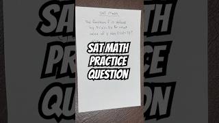 Daily SAT math practice question! How quickly can you solve it? #satmath #satmathprep