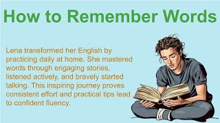 How to Remember Words🔥 | English Audio Story | English Learning Tips | Audio Podcast