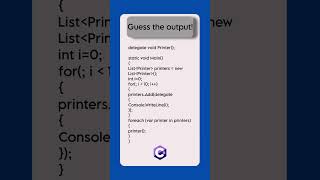 Comment the output | CSharp | Crack your dream job!  @DotNetCoreInsights