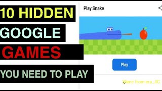 10 Hidden Google Games You Need To Play [ Ep - 12 ]