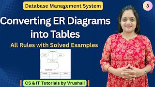 DBMS 8: Converting ER Diagrams into Tables with Example with Examples #dbmstutorials #dbmslectures