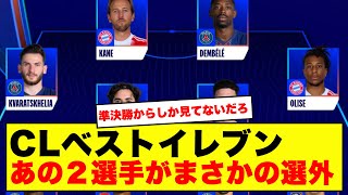 【衝撃】CLベストイレブン発表！得点王エンバペ・ハキミまさかの落選がこちらです！！！！