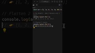 Flatten array in JS #coding #javascript #array