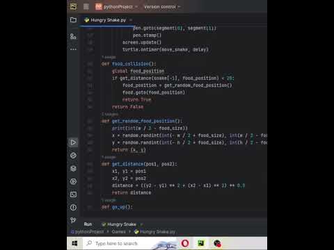Snake game in #Python #Programming #pythoncode #pythonscript  #pythoncoding #forbeginners #learning