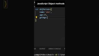 JavaScript Objects Methods #javascript #javascripttutorial #objectmethods #shorts #interviewtips