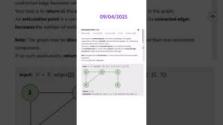 Articulation point -lI #gfg #coding #gfgpotd #geeksforgeeks #python #solution #programming #today
