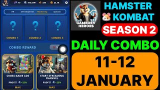 Hamster Kombat Daily Combo | Hamster Kombat Daily Combo Today 11 January I Hamster Kombat Combo