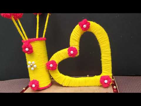 DIY-Flower vase using wool and tin | Best Out Of Waste | Pen/Pencil stand| Woolen craft ideas| Decor