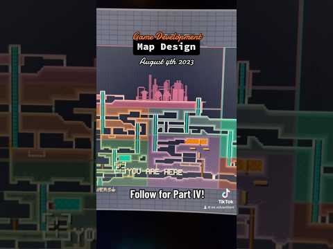 Metroidvania Map Part III | Continuation on the Level/Map Design! #gamedev #creative #timelapse