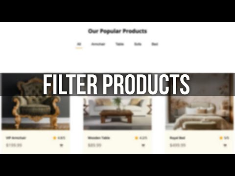 How to Make Filter Products Using Javascript | Html Css Javascript