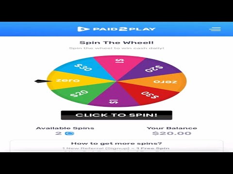 Paid2play Cash Out Error | Check Out Their New Spin The Wheel feature!