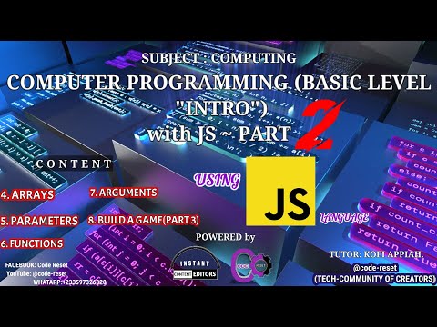 PROGRAMMING(BASIC LEVEL) with JS PART 2
