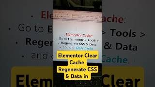 How to Clear Elementor Cache & Regenerate CSS for Faster Website Performance (2025 Guide)  #shorts