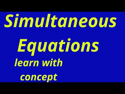 how to solve Simultaneous Equations?