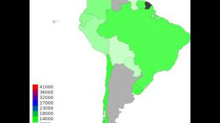 South America - Gni Per Capita, Ppp - Timelapse