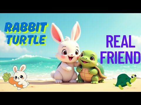 The friendship between the rabbit and the turtle that saved both their lives-AI generated
