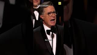 Stephen Colbert's #emmys speech for Outstanding Talk Series earns a standing ovation from the crowd.