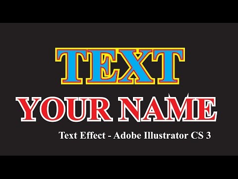 Adobe Illustrator Tutorials Text Effect by CS 3