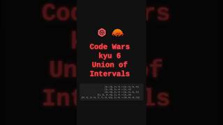 Rust Code Wars Kata Kyu6 Union of Closed Disjoint Intervals (Procedural) #shorts #codingrust