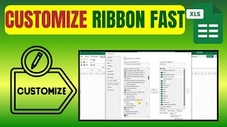 How To Quickly Customize Ribbon In Excel Sheet | Excel Tips #excel #exceltutorial