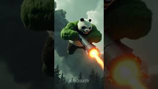 Brave panda saved his friends.#stopwar