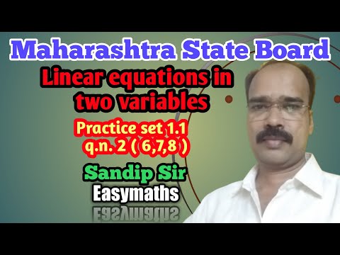 linear equations in two variables class 10th sandip sir