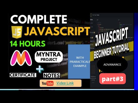 🚀 🔥 JavaScript Complete Course (2024) 4 Projects | Notes | GitHub | Free Certification|part3