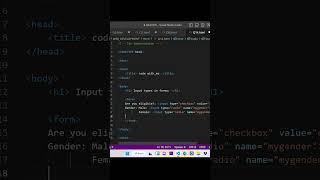 forms in Html #shorts | HTML_10 #youtube #html
