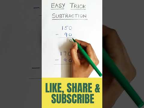 "Subtract 90 Instantly with This Easy Trick! 🔥"#MathTrick #SubtractionHack #Shorts #QuickMath #viral