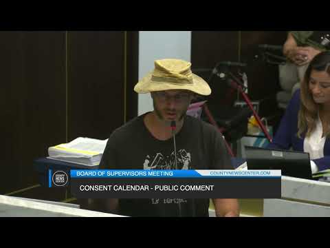 Jason Robo crowd cheers to restore free speech & breaks rules @ San Diego Supervisors Nora Vargas