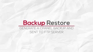How to generate a cPanel backup and sent to FTP Server