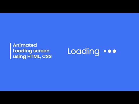 Quick and Simple Loading Animation using Pure CSS 🤩 - Codingscape