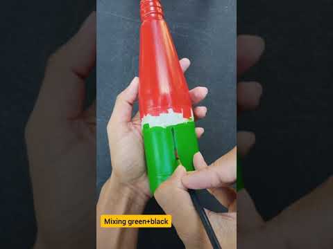 DIY Flower pot from waste glass bottle | Homedecor #shorts