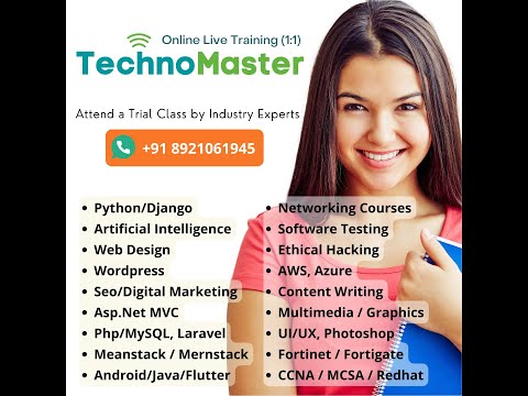 TechnoMaster.in - Online Live IT Training on All IT Courses by IT Experts.