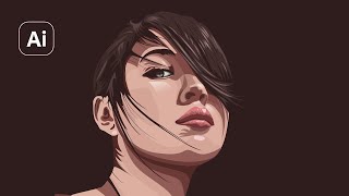 Step by Step Vector Portrait in Adobe Illustrator | Vector Art | Vector Illustration
