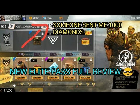 SOMEONE SENT ME 1000 DIAMONDS IN FREE FIRE  😱 |NEW ELITE PASS FULL REVIEW| FULL DETAIL!!!!