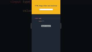#Short Range slider using html css js || range sllider #html #css