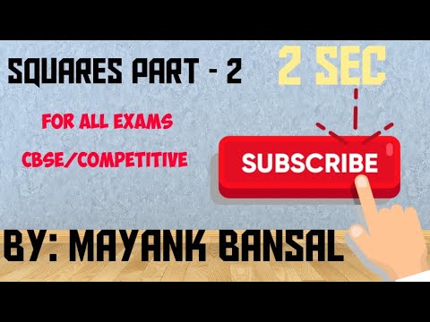 How to find squares Squares||Part 2|Easiest Trick||By Mayank Bansal||