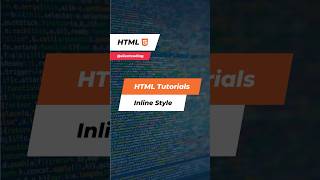 HTML inline style #html #html5 #htmltutorial #frontend #frontenddevelopment #coding