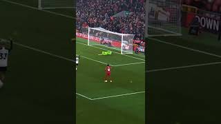 Wataru Endo's first goal Go Lasso!#endowataru #liverpool #golasso #anfield #shorts