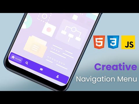 Creative Mobile Tab Navigation using Html, Css, Javascript