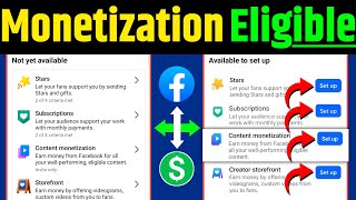 Facebook Monetization Not yet eligible | Facebook monetization eligible kaise kare