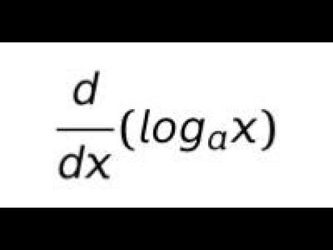Derivative of log with base a of x
