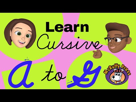 McRuffy Cursive Handwriting | Part 1: A to G