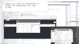 Fix CSS z-index for javascript component handsontable if placed in dialog using the same index
