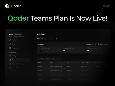 Qoder Teams plan is now live！