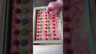 Making JUST RASPBERRY Soap! #soapmaking #soapcutting #soap #handmadesoap #soapmaker #soapbars #soaps