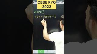 Q) Find 𝑑𝑦/𝑑𝑥   if 3𝑦=√(sec^2 𝑥−1):#cbse2026 #maths #cbse #continuity #class #maths #cbseclass